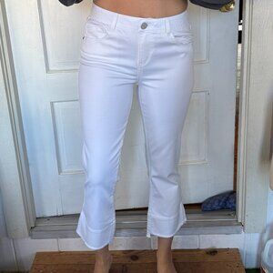 Democracy White Cropped Stretch Denim Pants